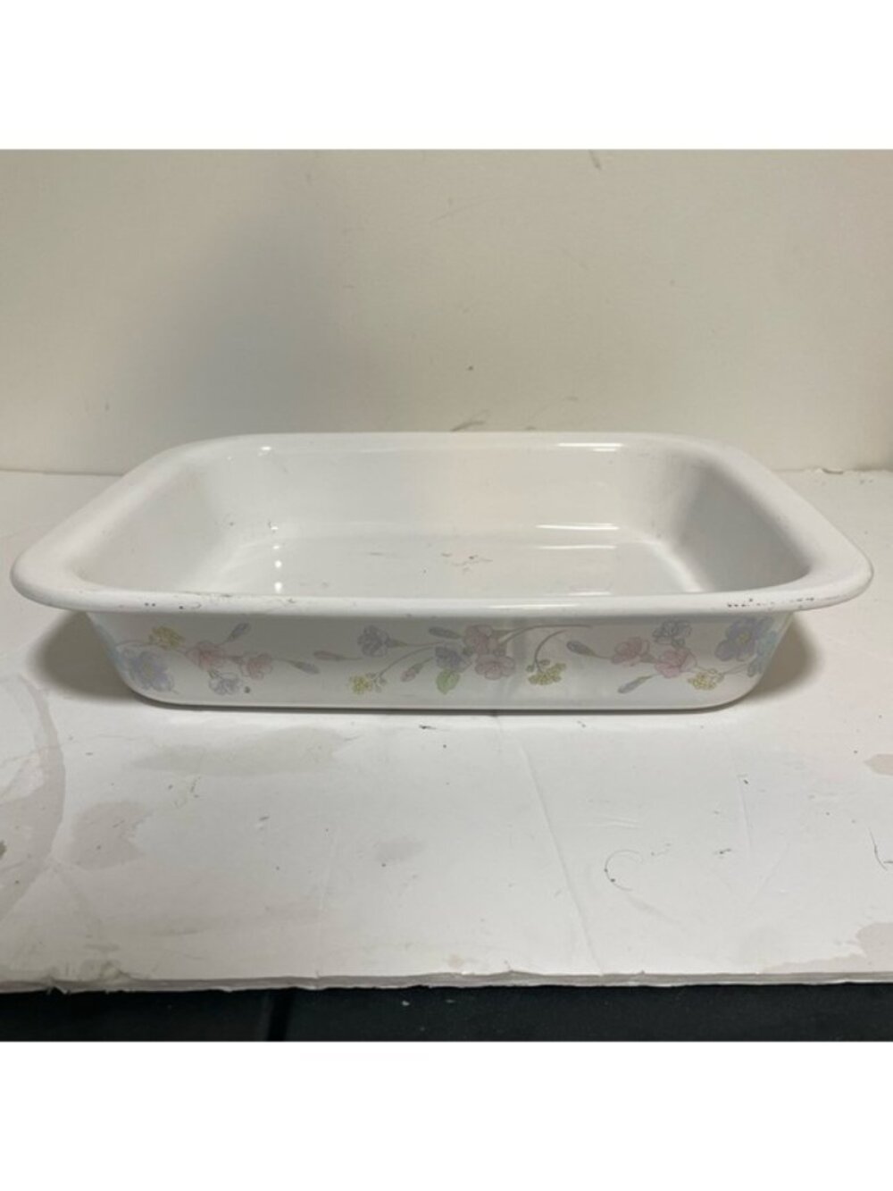 Vintage Corning Ware “Pastel Bouquet” A-21 Rectangular Baking Dish  – USA